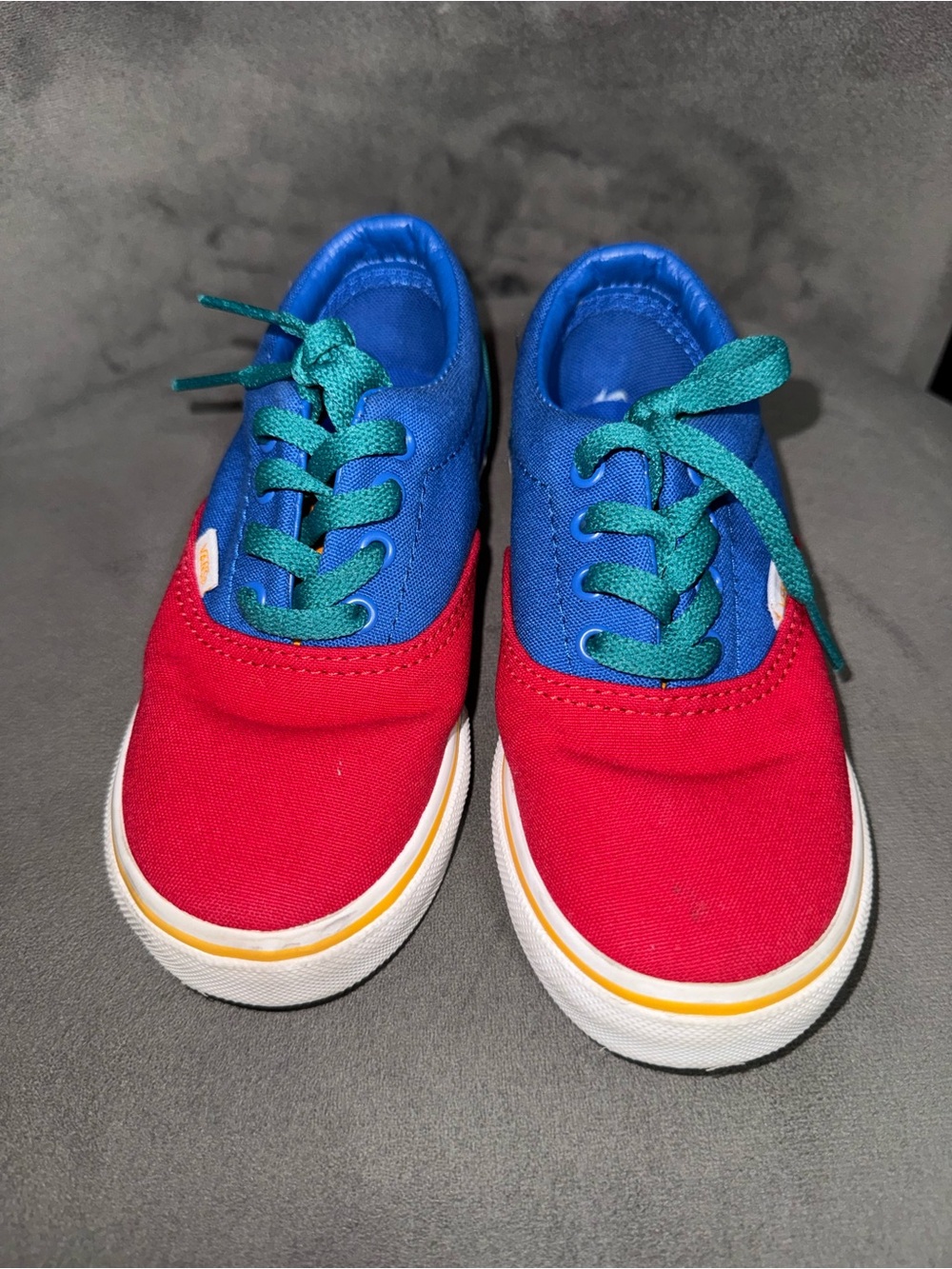 GUC | Kids Red & Blue Canvas Lace-Up Sneakers | size 9 toddler